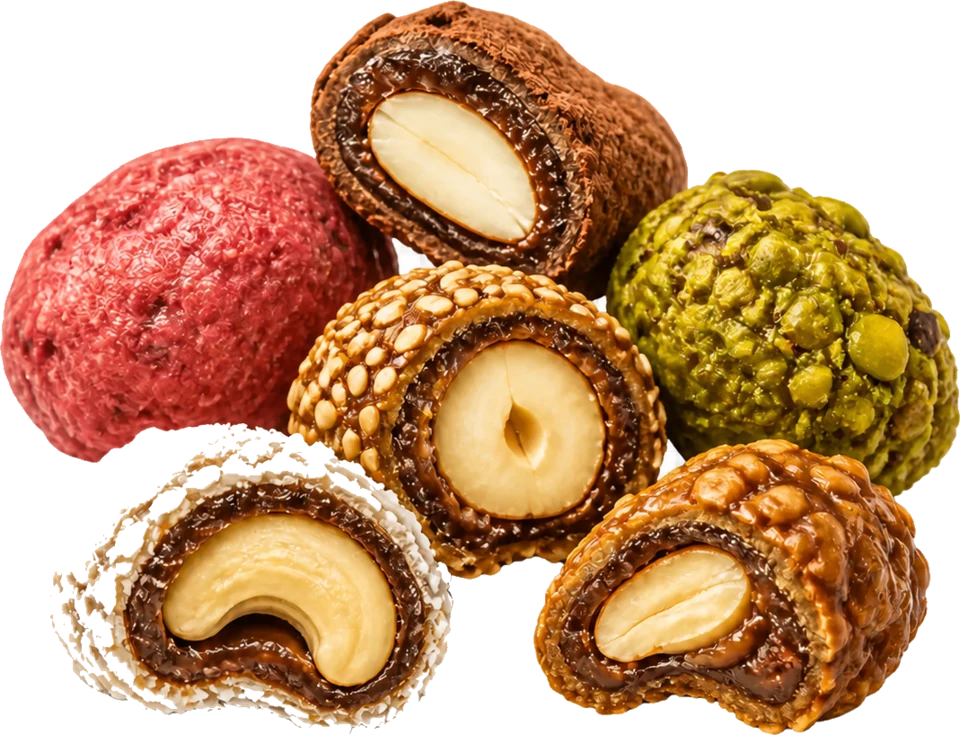 Coated Nuts Collection catalog-derived product render